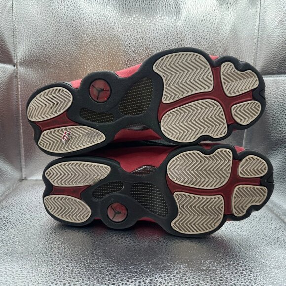 Size 7Y Air Jordan 13 Retro Kids Bred 2017 Black True Red Shoes 414574-004 - Picture 9 of 10